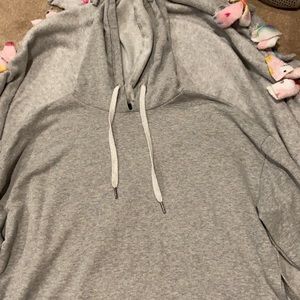 grey cropped hoodie